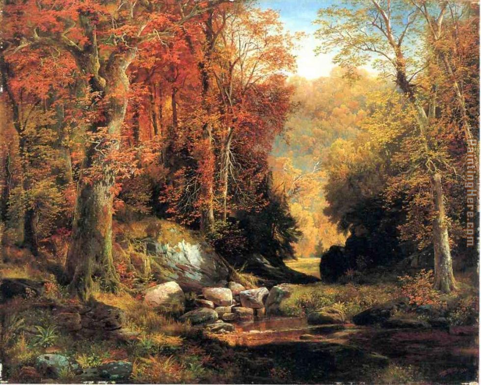 Thomas Moran Cresheim Glen, Wissahickon, Autumn